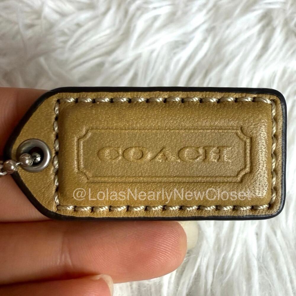 1.5" y2k COACH Fob Bag Charm Hang tag Hangtag